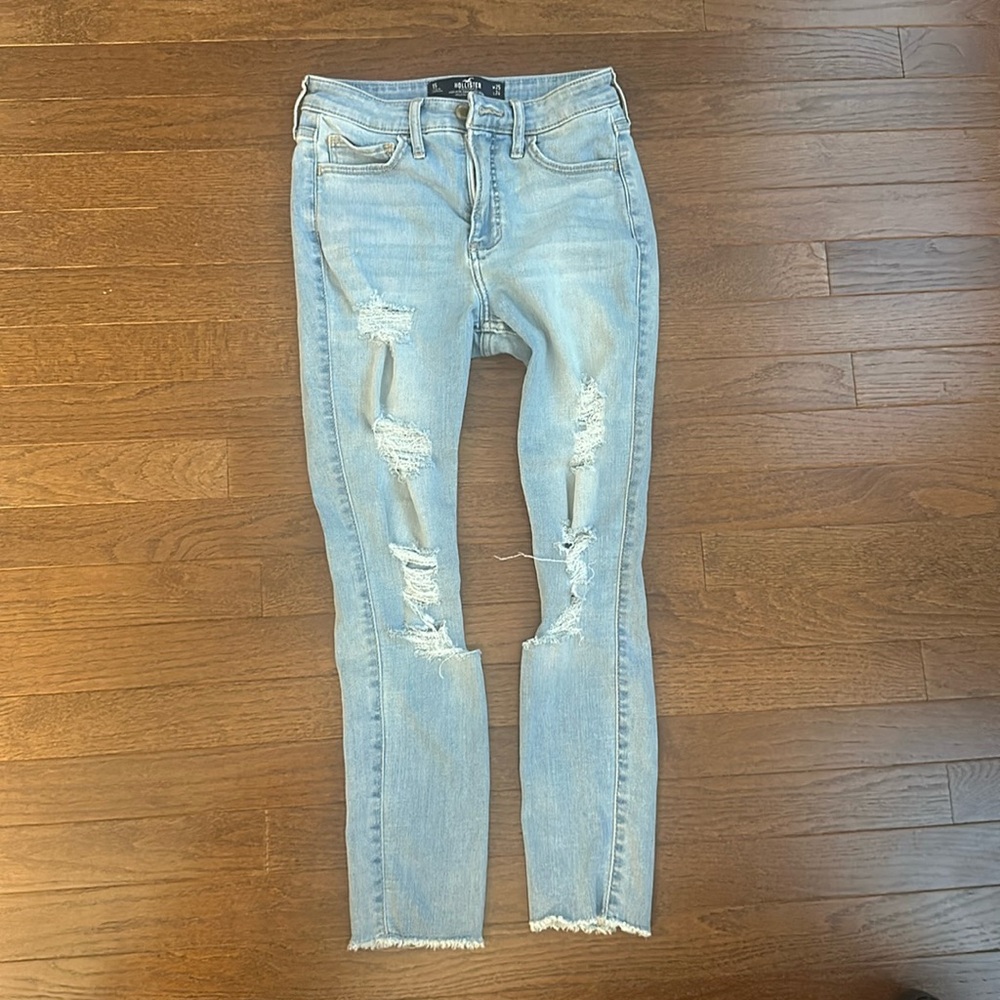 Hollister women’s high-rise crop super skinny, soft stretch jeans sz 1S
